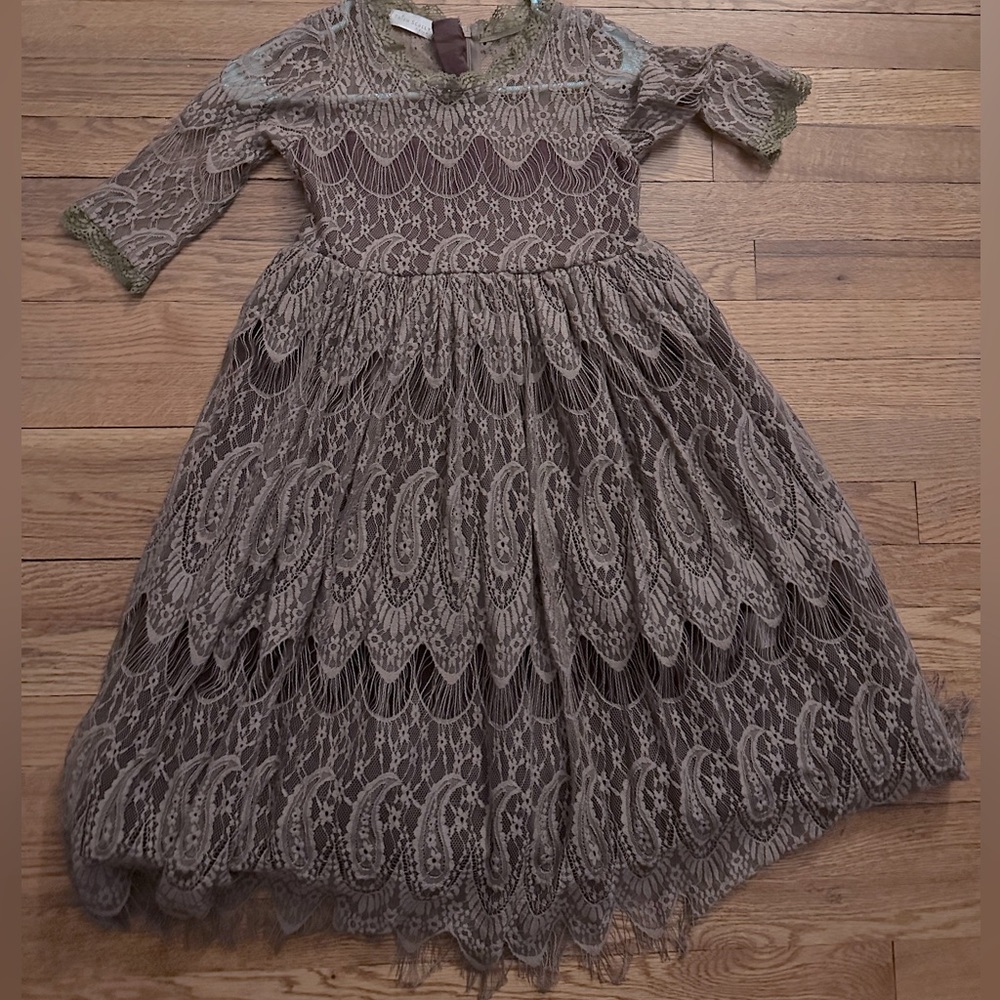 Tan/brown lace dress
